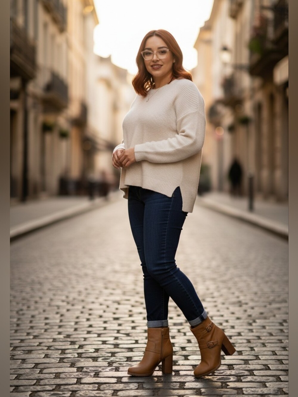 Brass-Buckle Ankle Boots